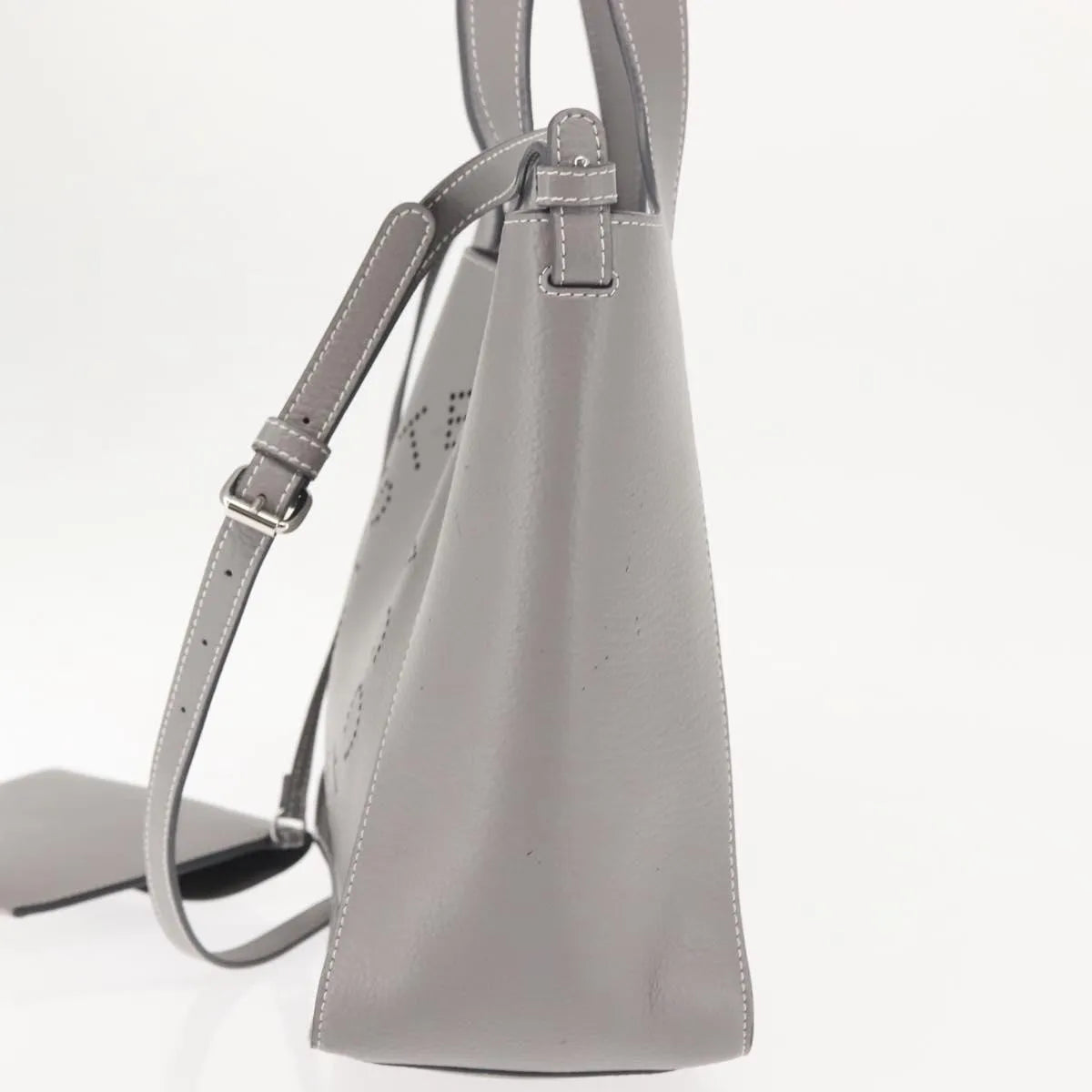 Stella McCartney Alter Tote Leather, Gray, Leather, Tote Bag