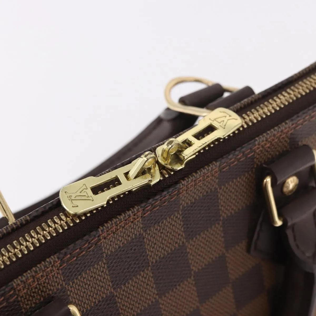 Louis Vuitton Alma Damier, Brown, Canvas, Handbag