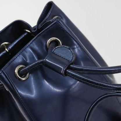 Salvatore Ferragamo Vala Patent Leather, Navy, Patent Leather, Backpack