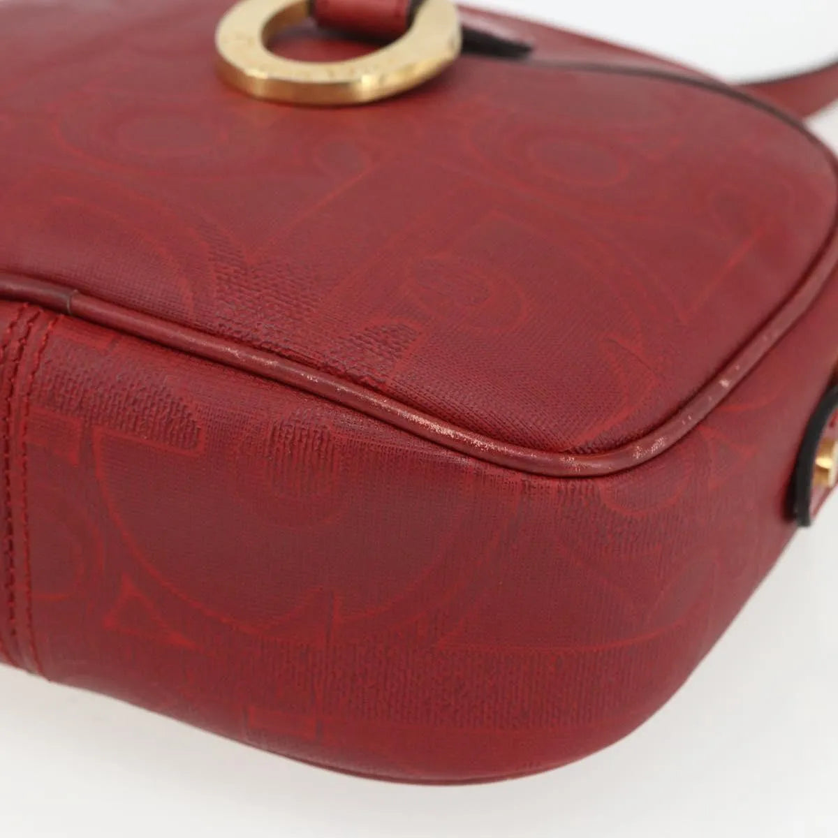 Christian Dior Vintage Trotter Canvas, Red, Canvas, Shoulder Bag