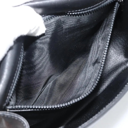 Celine Flap Shoulder Leather, Black, Leather, Shoulder Bag