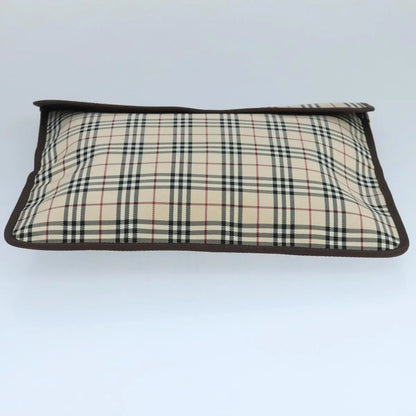 Burberry Nova check Pochette Canvas, Beige, Canvas, Clutch