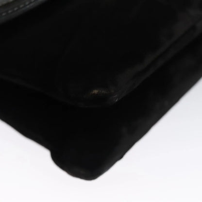 Chanel Camellia No.5 Chain Flap Velvet, Black, Velvet, Shoulder Bag