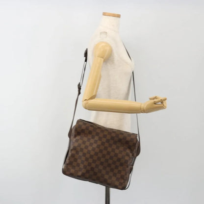 Louis Vuitton Naviglio Damier, Brown, Canvas, Shoulder Bag