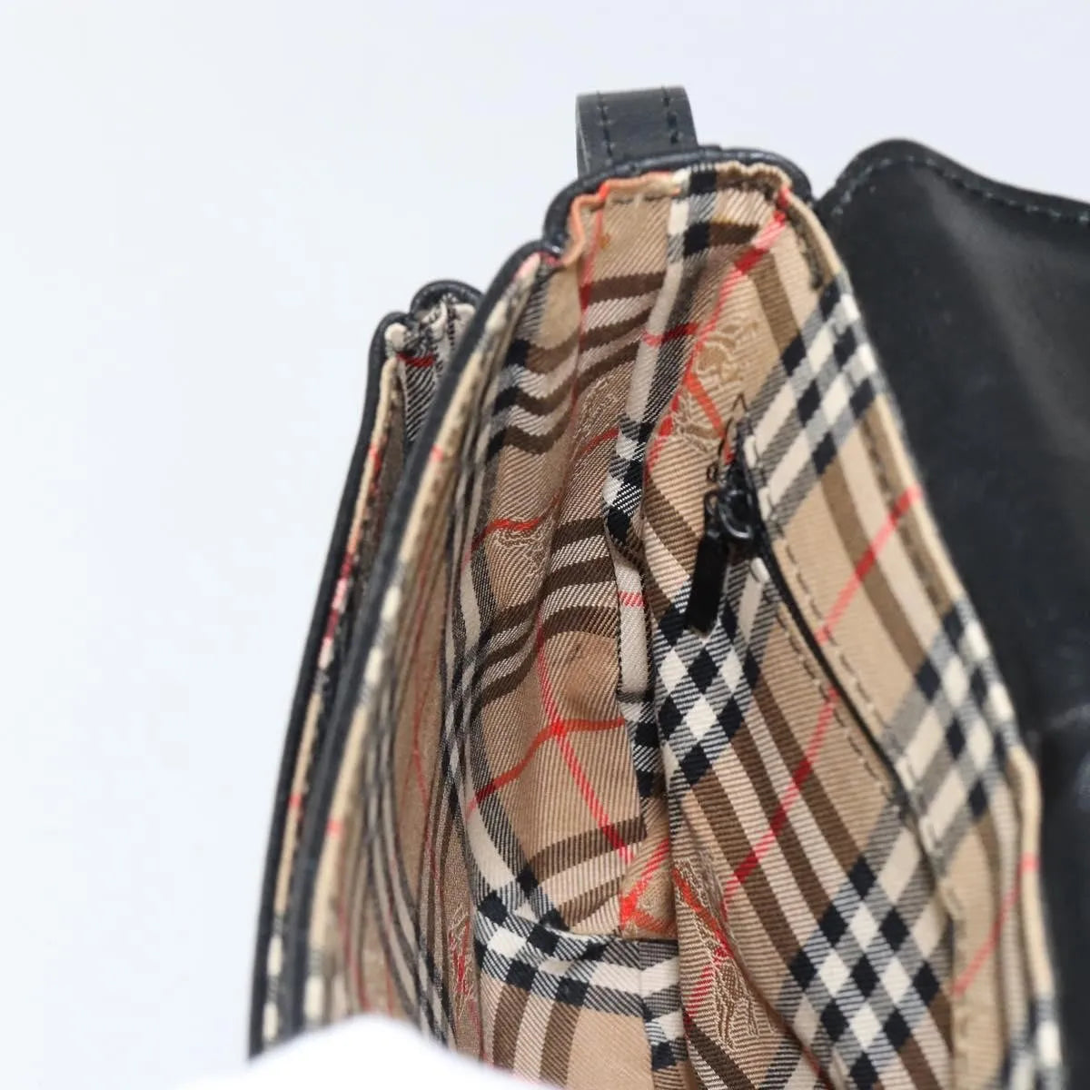 Burberry Flap Shoulder Leather, Black, Leather, Shoulder Bag