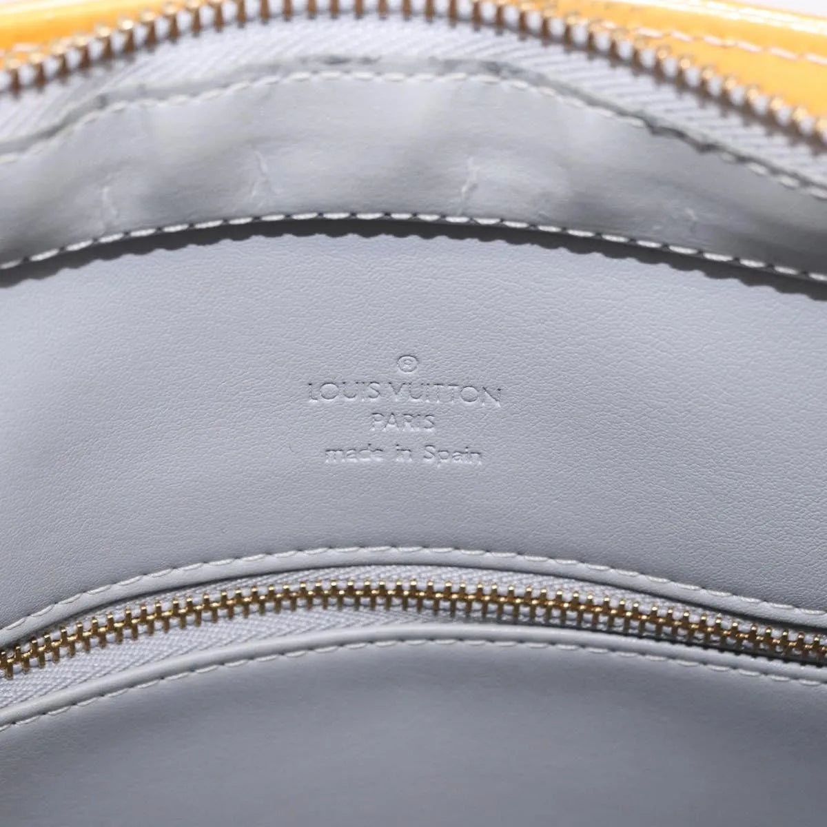 Louis Vuitton Houston Monogram Vernis, Yellow, Patent Leather, Handbag