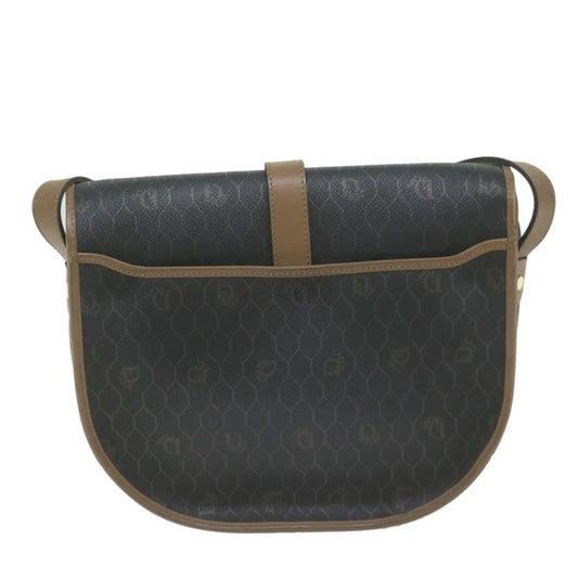 Christian Dior Vintage CD Flap Canvas, Black, Canvas, Shoulder Bag