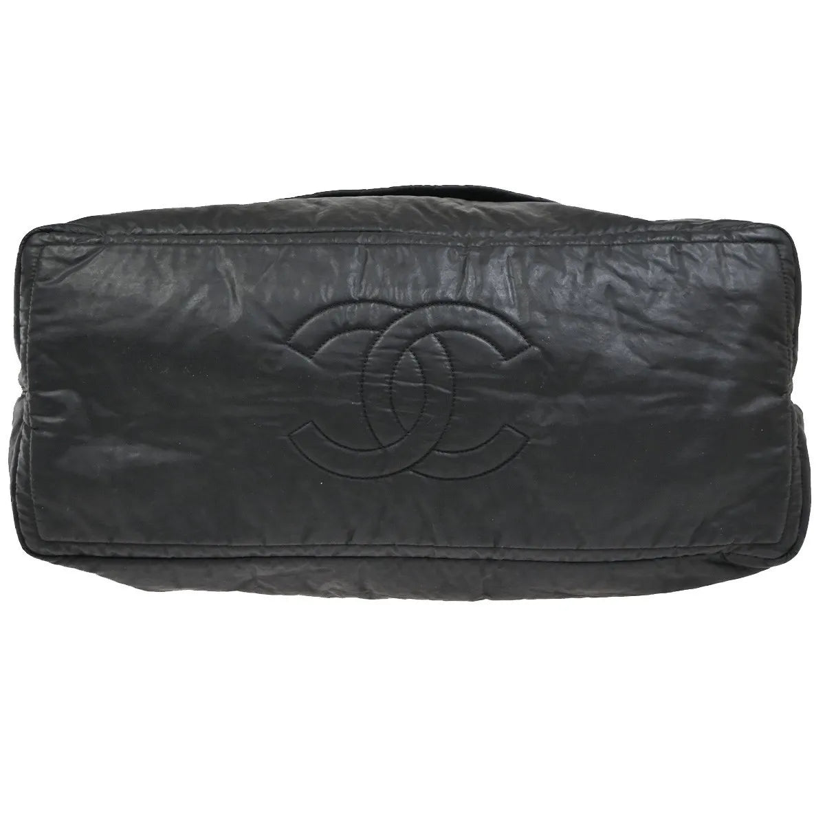 Chanel Horizontal Sport Weekender Quilted Coated Canvas, Black, Nylon, Travel Bag