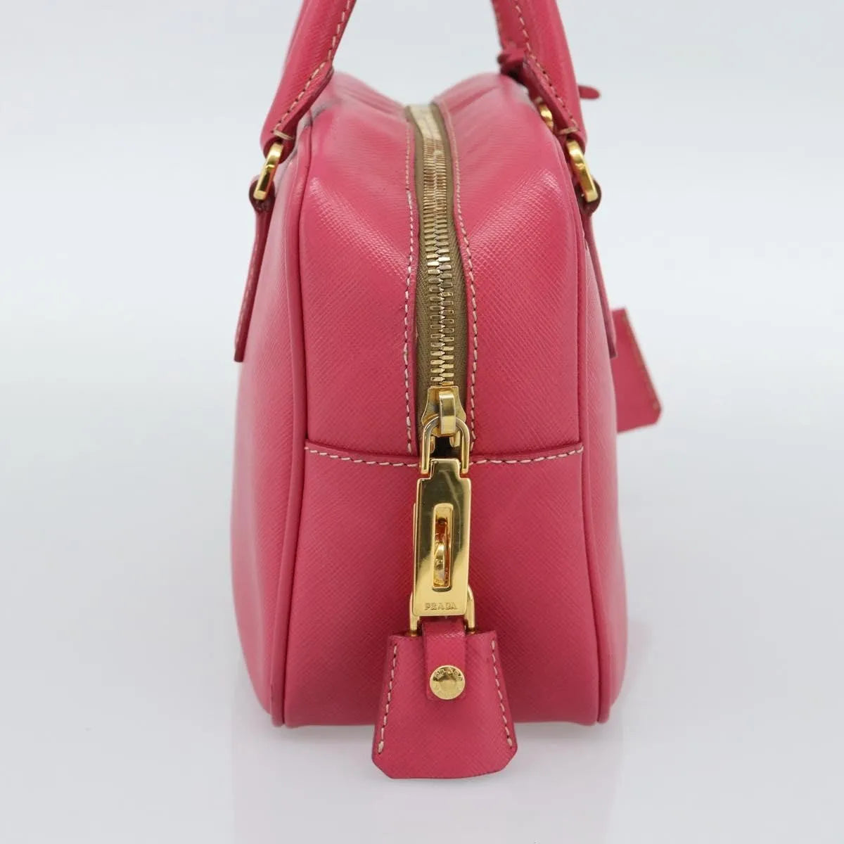 Prada Bauletto Saffiano Leather, Pink, Leather, Handbag