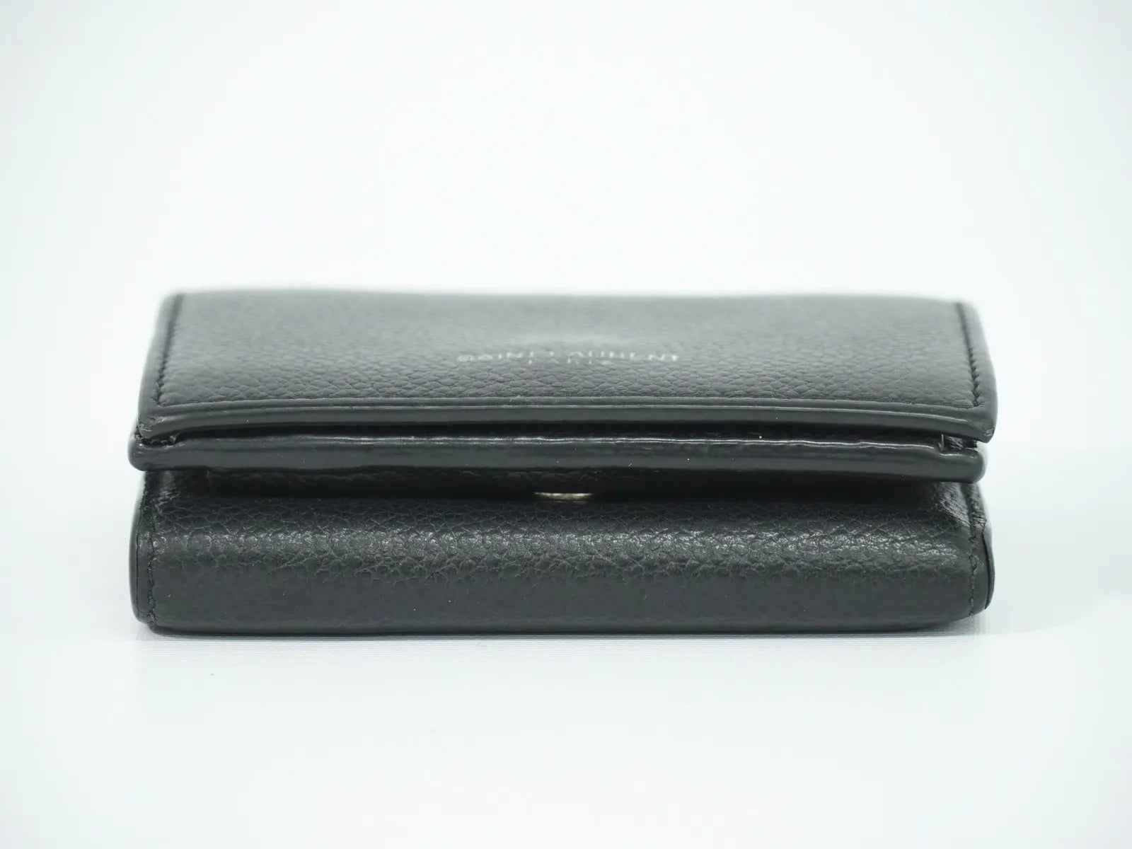 Saint Laurent Compact Matelasse Leather, Black, Leather, Wallet