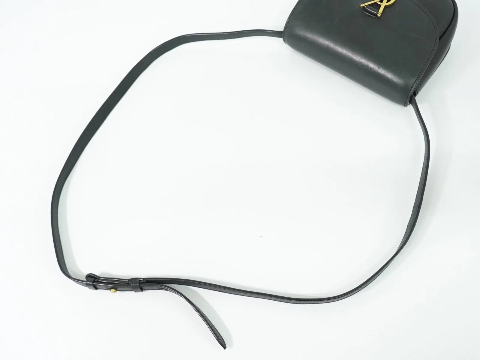 Saint Laurent Kaia Leather, Black, Leather, Shoulder Bag