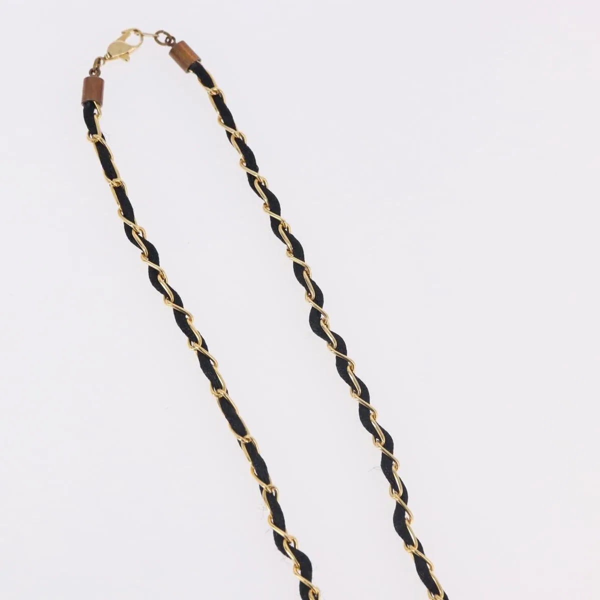 "Chanel CC Perfume Bottle Pendant Chain Long Metal with Leather, Crystals and Faux Pearl", Gold, Metal, Necklace