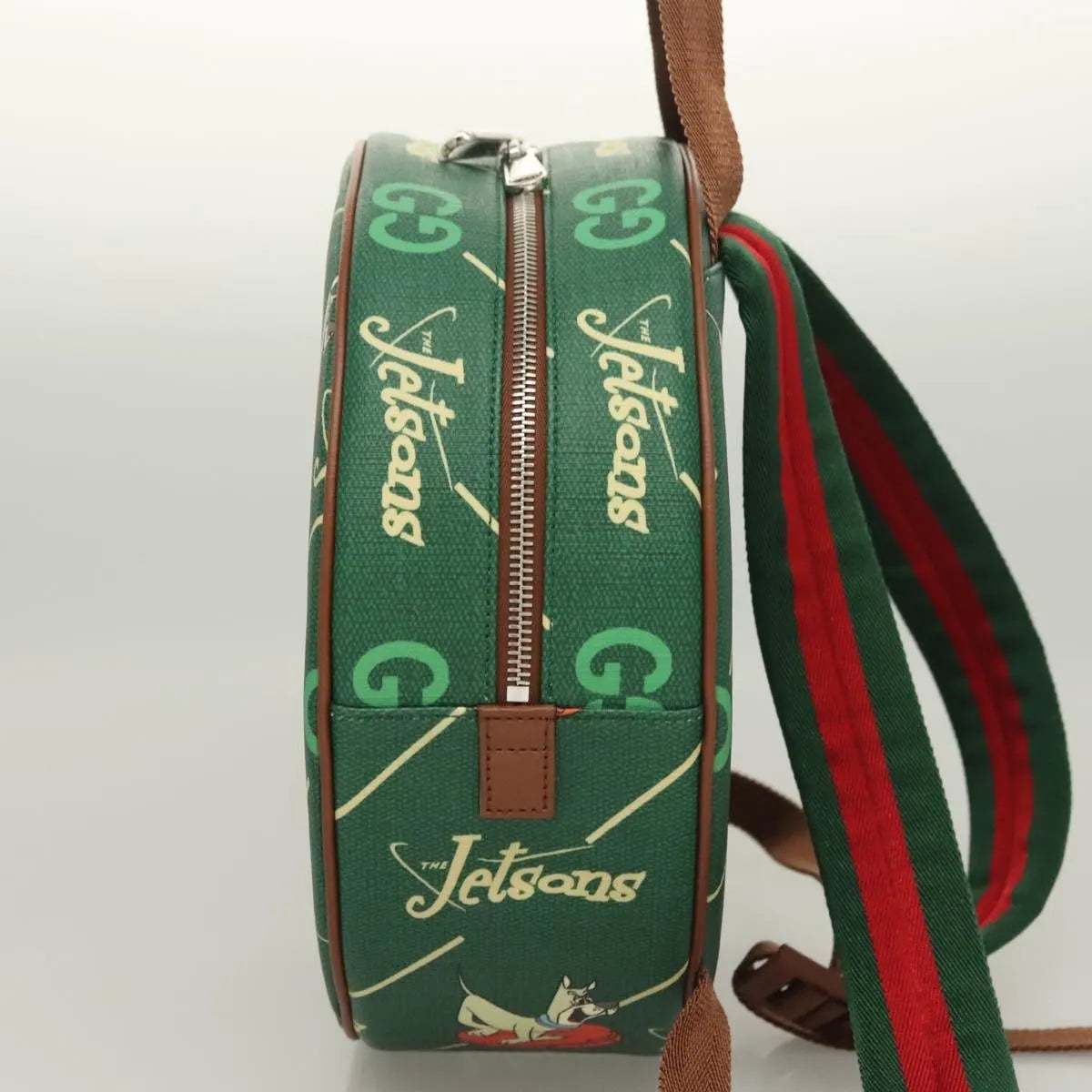 Gucci The Jetsons Web Sherry Line Roun Jetsons Web Sherry Line PVC, Green, PVC, Backpack