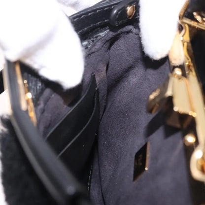 Fendi Peekaboo Fur, Black, Fur, Handbag