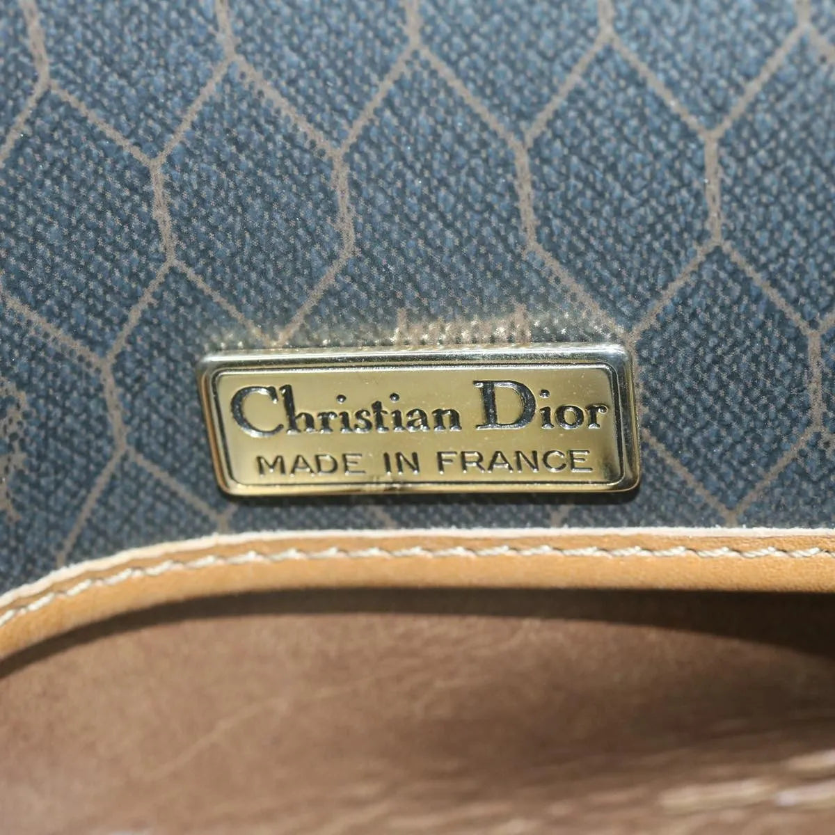 Christian Dior Vintage CD Flap Canvas, Black, Canvas, Shoulder Bag