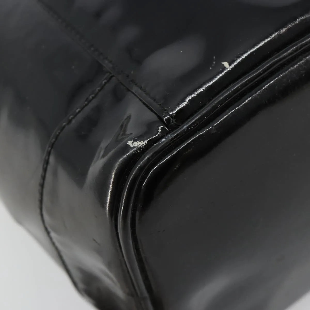 Chanel Vintage Timeless Cosmetic Case Patent, Black, Patent Leather, Handbag