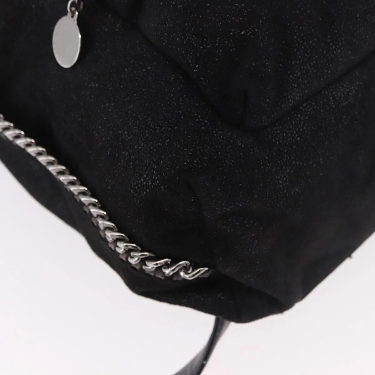 Stella McCartney Falabella Front Zip Shaggy Deer, Black, Polyester, Backpack