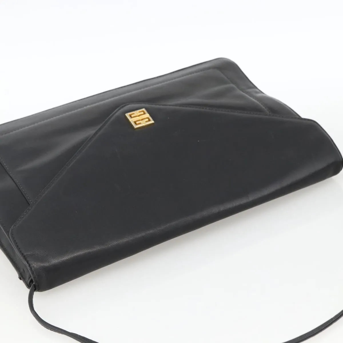 Givenchy Vintage 4G Leather, Black, Leather, Shoulder Bag