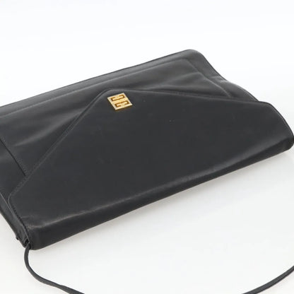 Givenchy Vintage 4G Leather, Black, Leather, Shoulder Bag