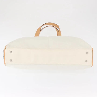 Burberry Black Label Canvas, White, Canvas, Tote Bag