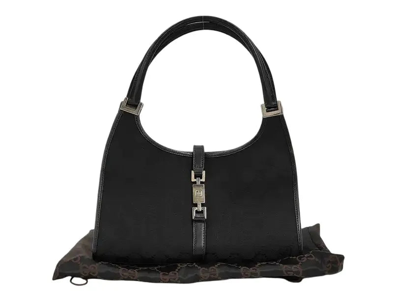 Gucci Jackie Canvas, Black, Canvas, Handbag