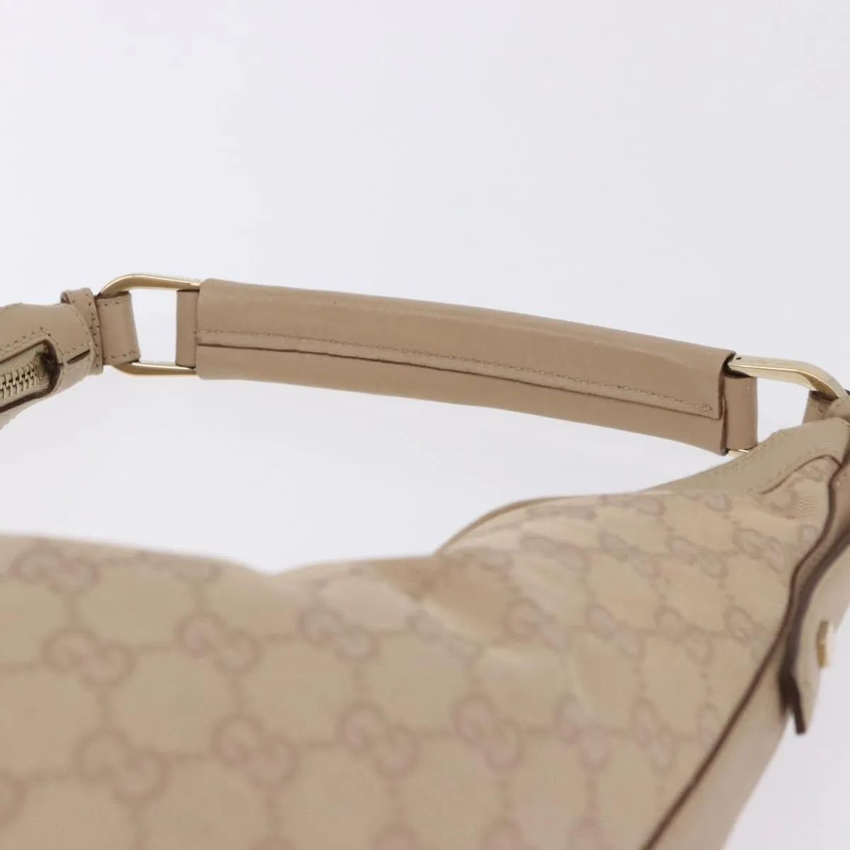 Gucci Zip Hobo Canvas, Beige, Canvas, Handbag