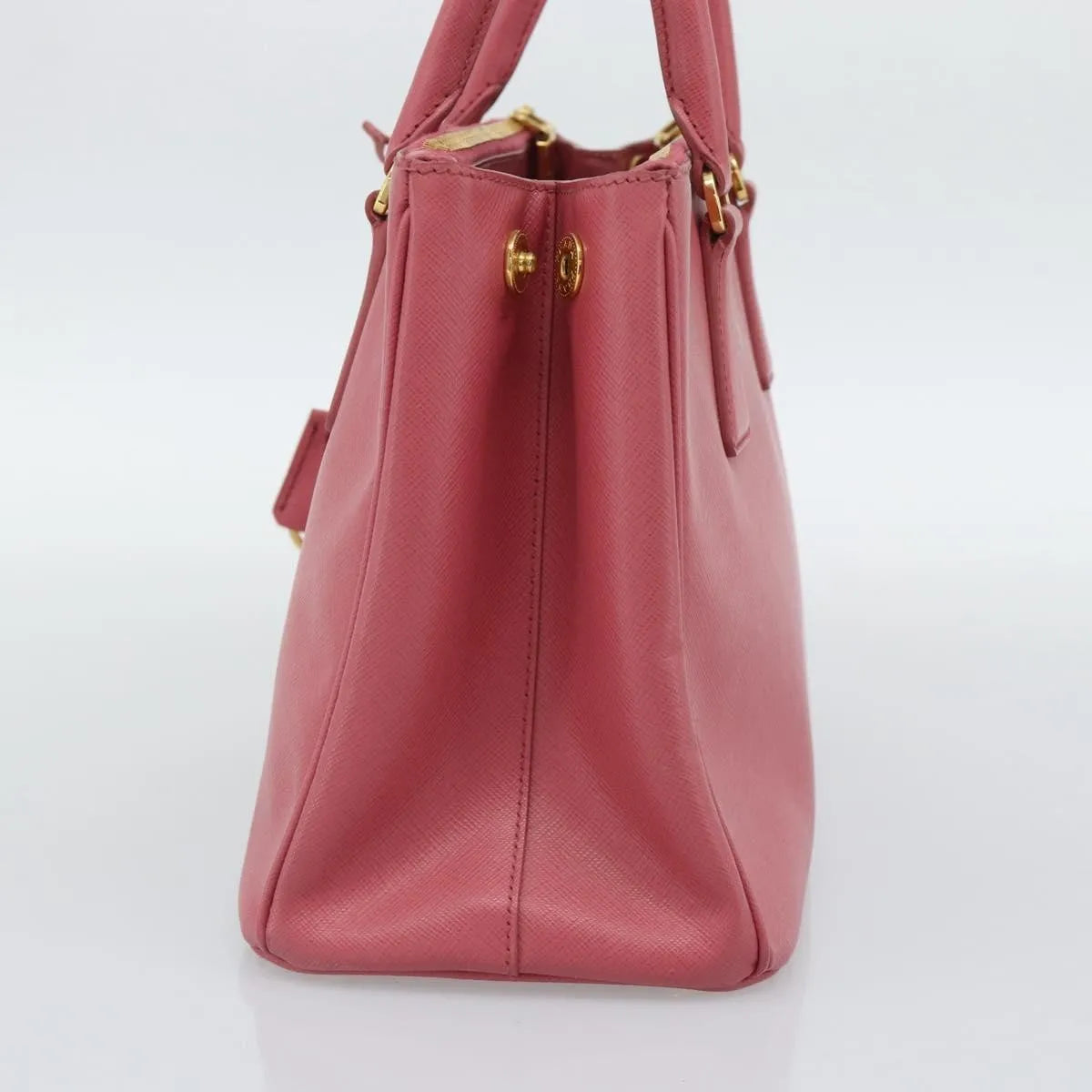 Prada Galleria Double Zip Tote Saffiano Leather, Pink, Leather, Handbag
