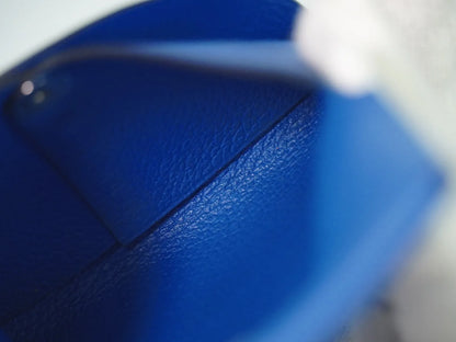 Hermes Bastia Coin Purse Leather, Blue, Leather, Wallet