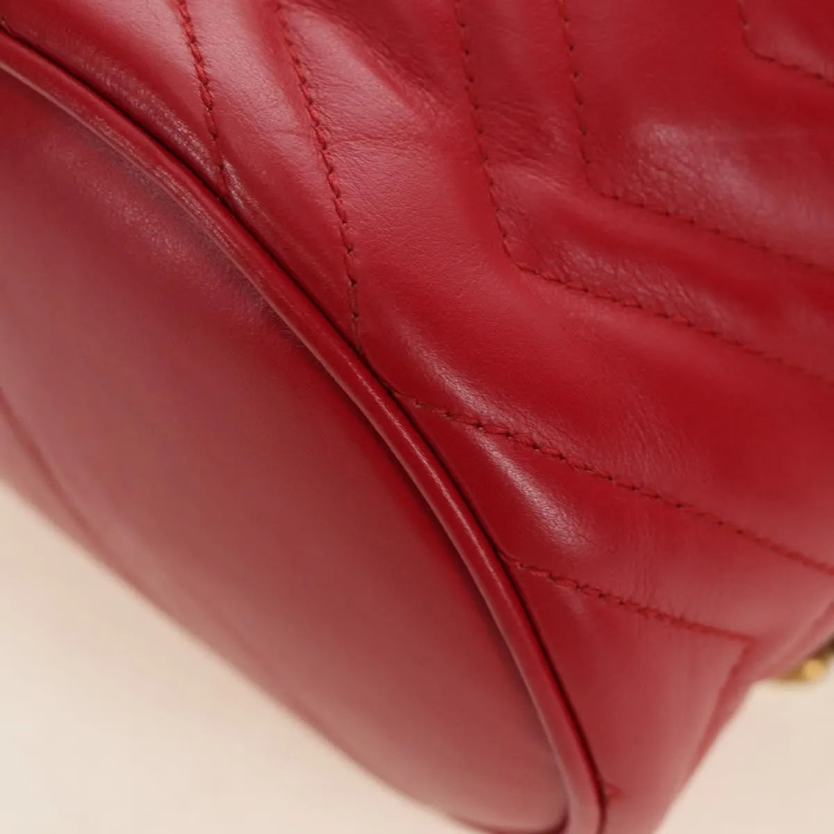Gucci GG Marmont Vanity Matelasse Leather, Red, Leather, Backpack