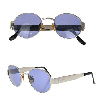 Chanel CHANEL Logo Sunglasses Eye Wear Plastic, Blue, Metal, Sunglasses