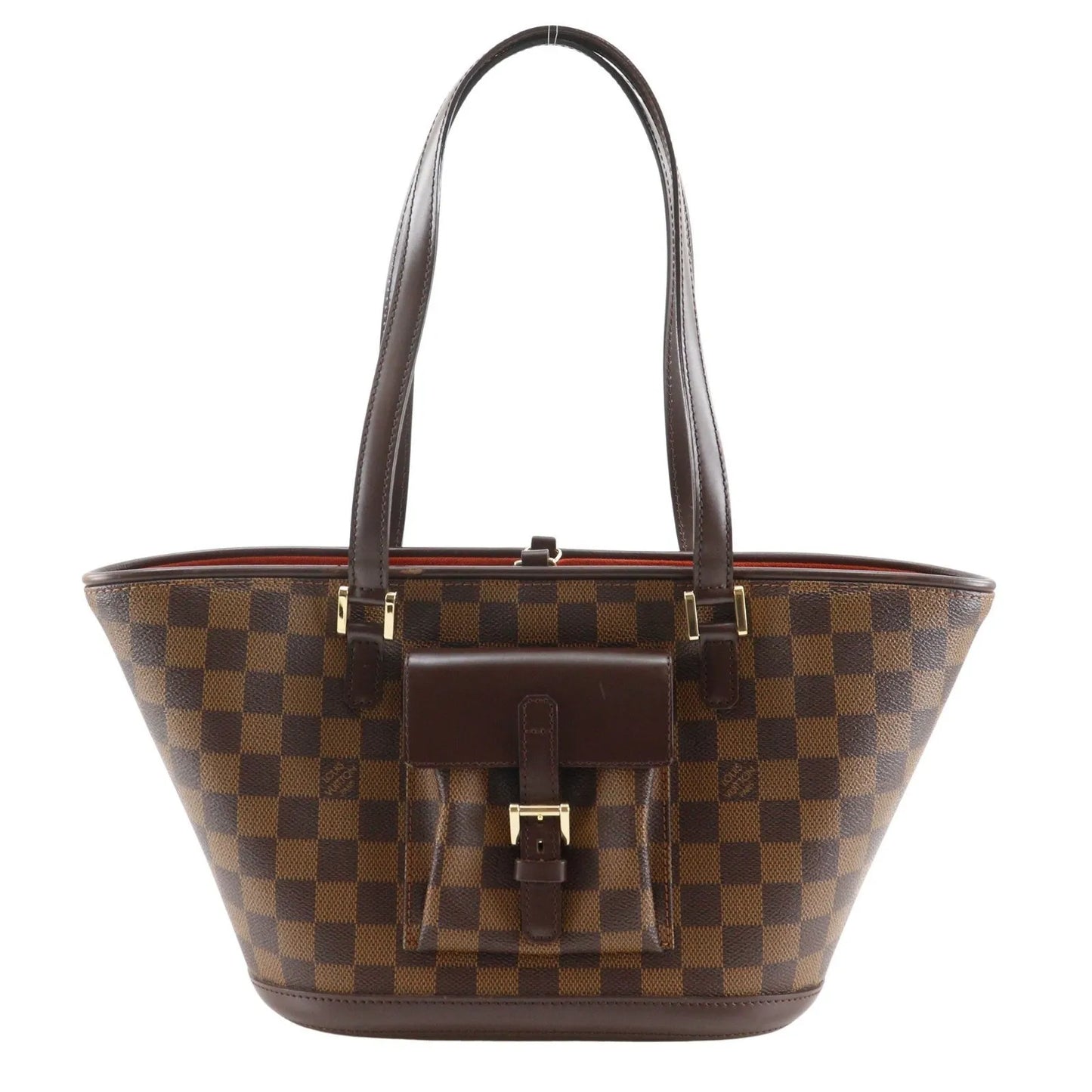 Louis Vuitton Manosque Damier, Brown, Canvas, Tote Bag