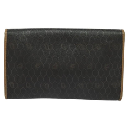 Christian Dior Vintage Honeycomb chain Canvas, Black, Canvas, Shoulder Bag