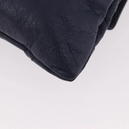 Balenciaga Classic Studs Envelope Strap Clutch Leather, Navy, Leather, Clutch