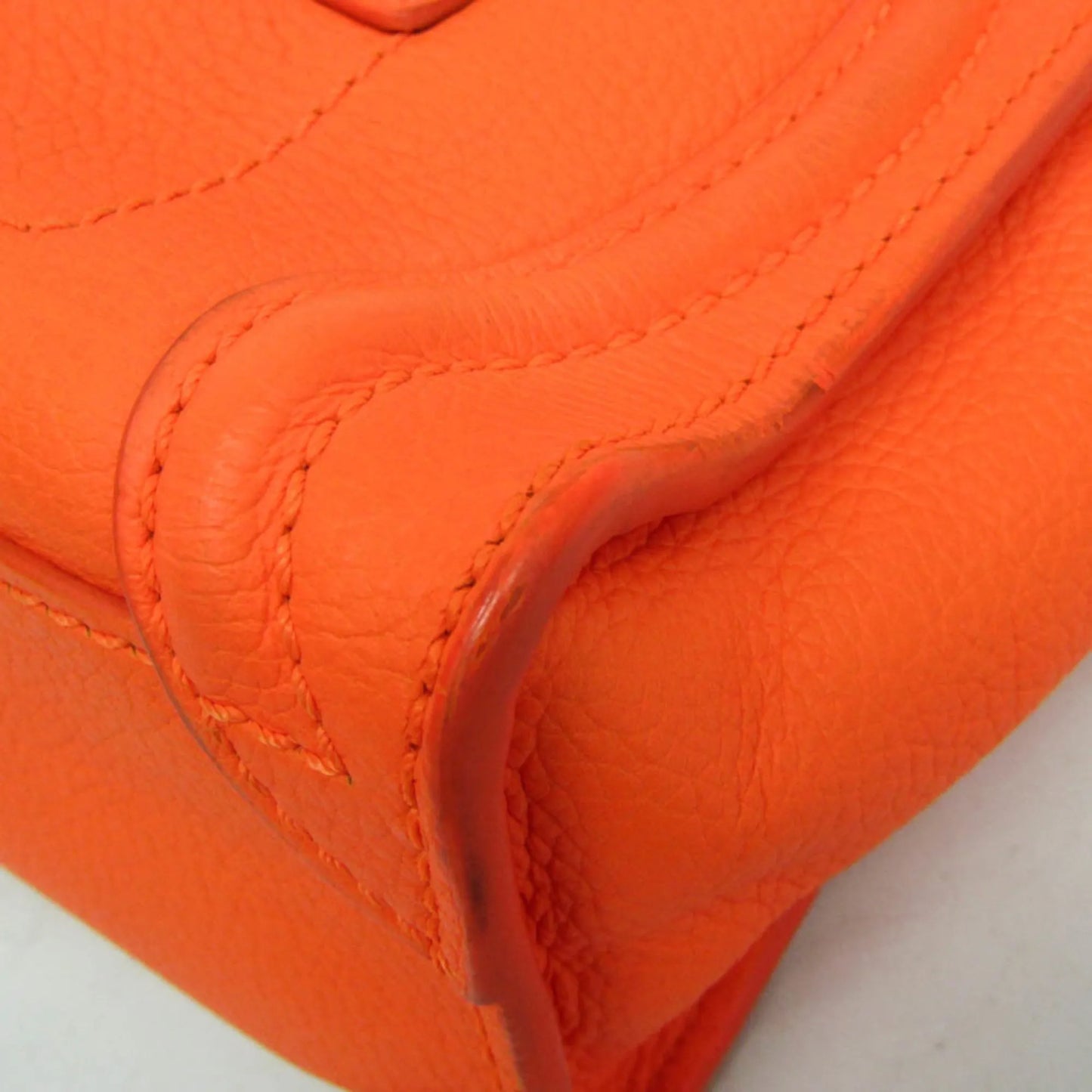 Celine Multicolor Luggage Leather, Orange, Leather, Handbag