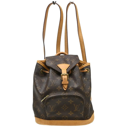 Louis Vuitton Vintage Montsouris Monogram Canvas, Brown, Canvas, Backpack
