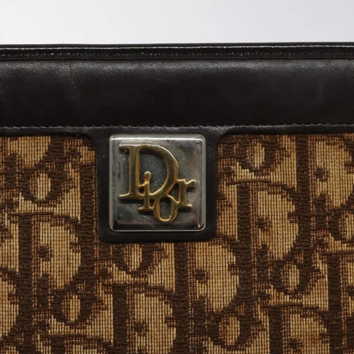 Christian Dior Vintage Trotter Canvas, Brown, Canvas, Shoulder Bag