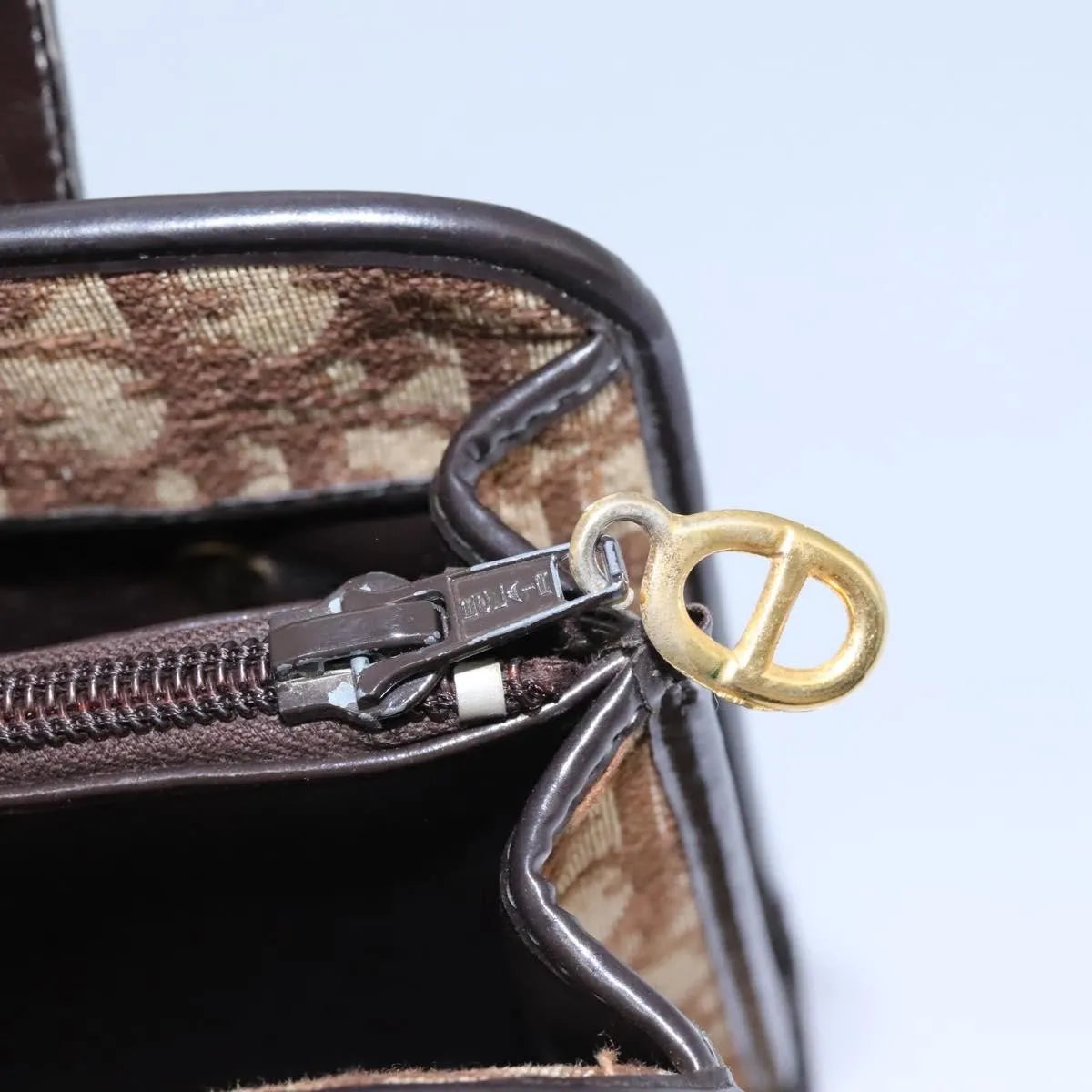 Christian Dior Vintage Trotter Canvas, Brown, Canvas, Handbag
