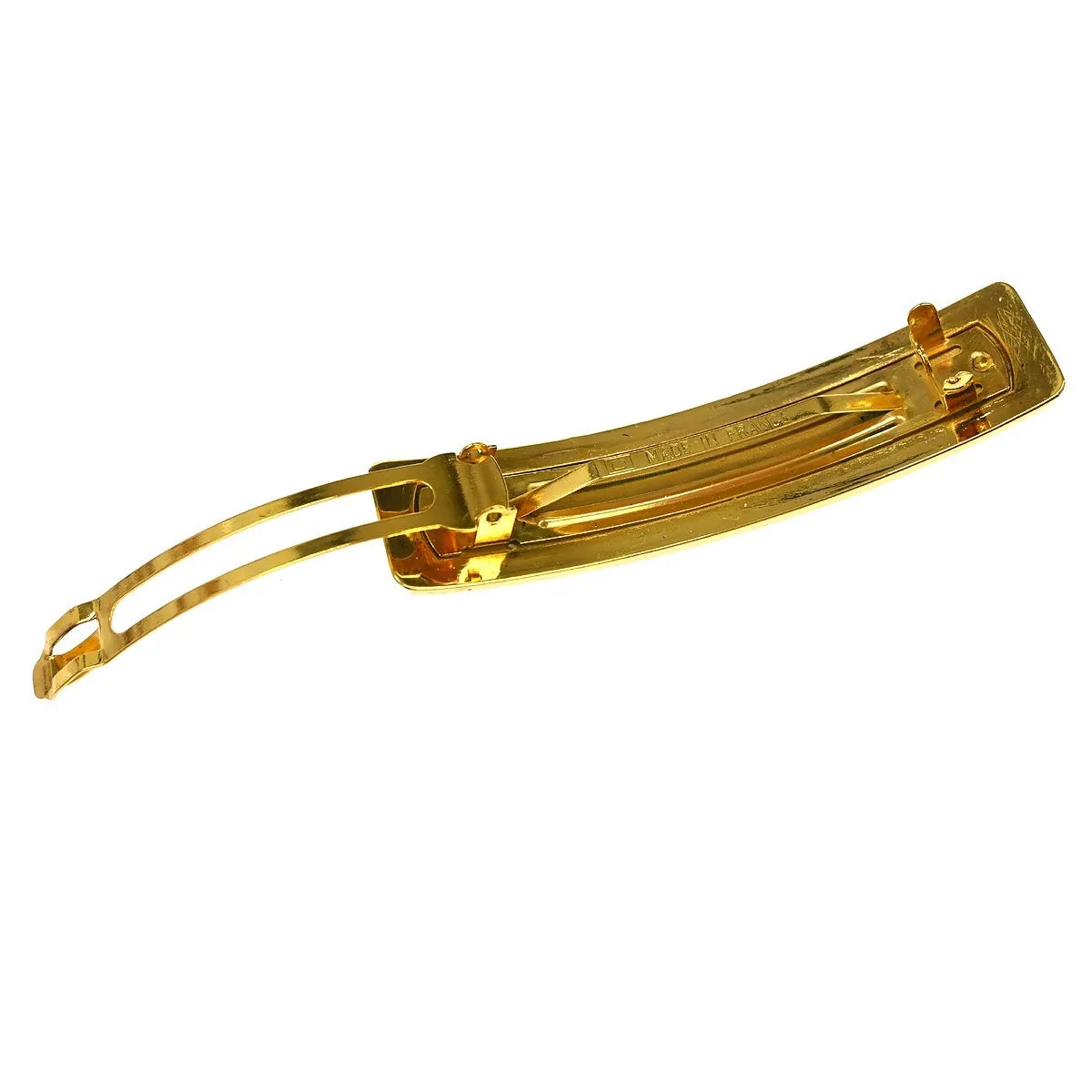 Chanel Logo Hair Barrette Metal, Gold, Gold Plated, Head Accessory