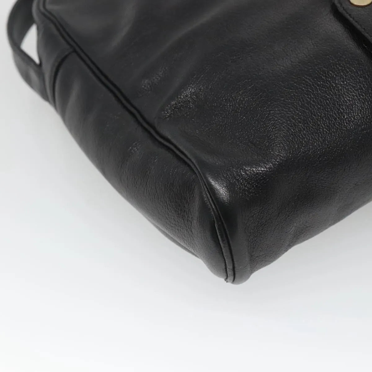 Christian Dior Vintage Leather, Black, Leather, Shoulder Bag