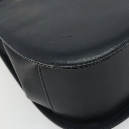Salvatore Ferragamo Gancini Leather, Navy, Leather, Handbag