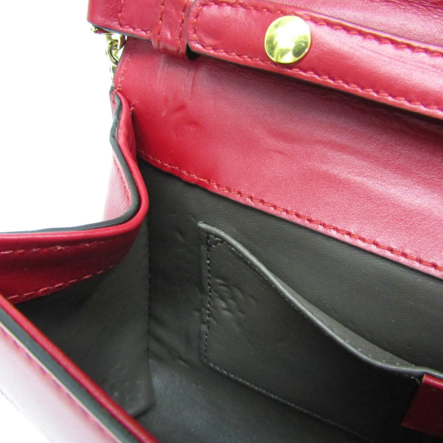 Gucci Zumi Leather, Red, Leather, Shoulder Bag