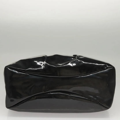 Salvatore Ferragamo Vala Patent leather, Black, Patent Leather, Handbag