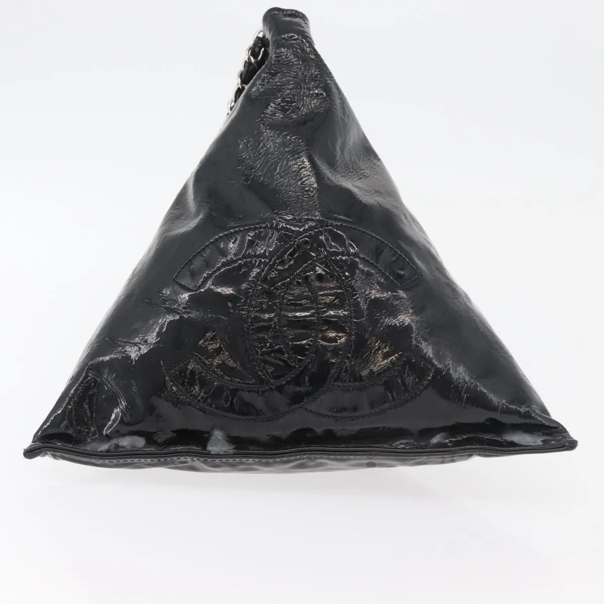 Chanel Bon Bon Pyramid Wristlet Patent, Black, Patent Leather, Shoulder Bag