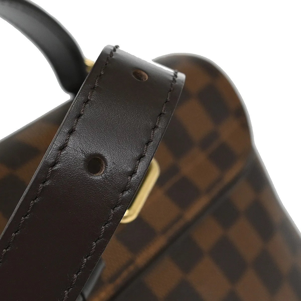 Louis Vuitton Bergamo Damier, Brown, Canvas, Handbag