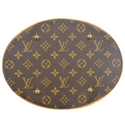 Louis Vuitton Bucket Monogram Canvas, Brown, Canvas, Tote Bag