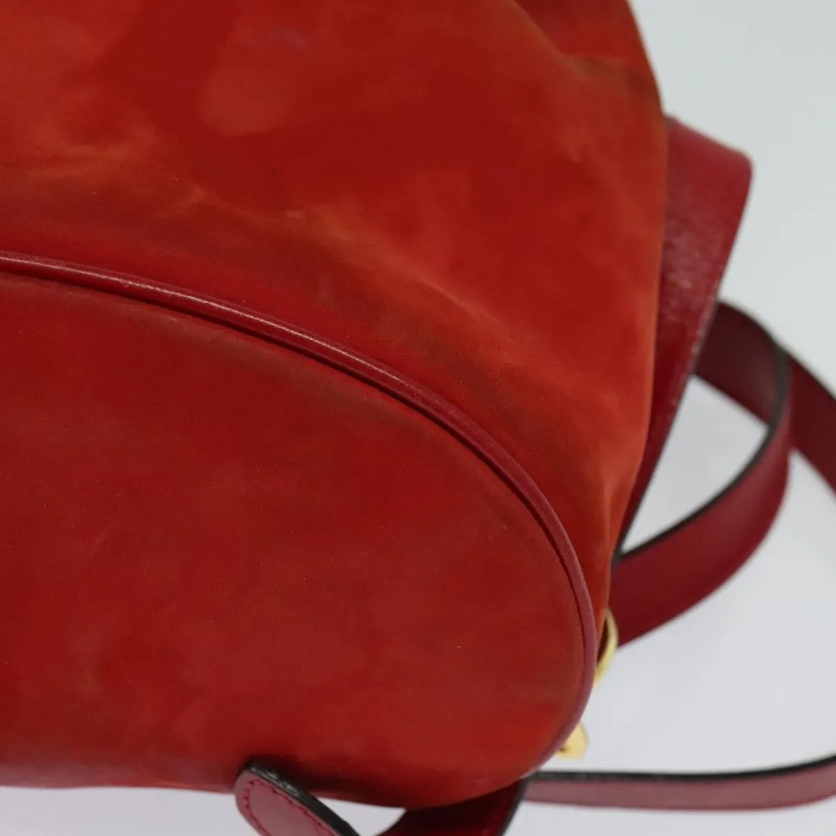 Salvatore Ferragamo Gancini Suede, Red, Suede, Backpack