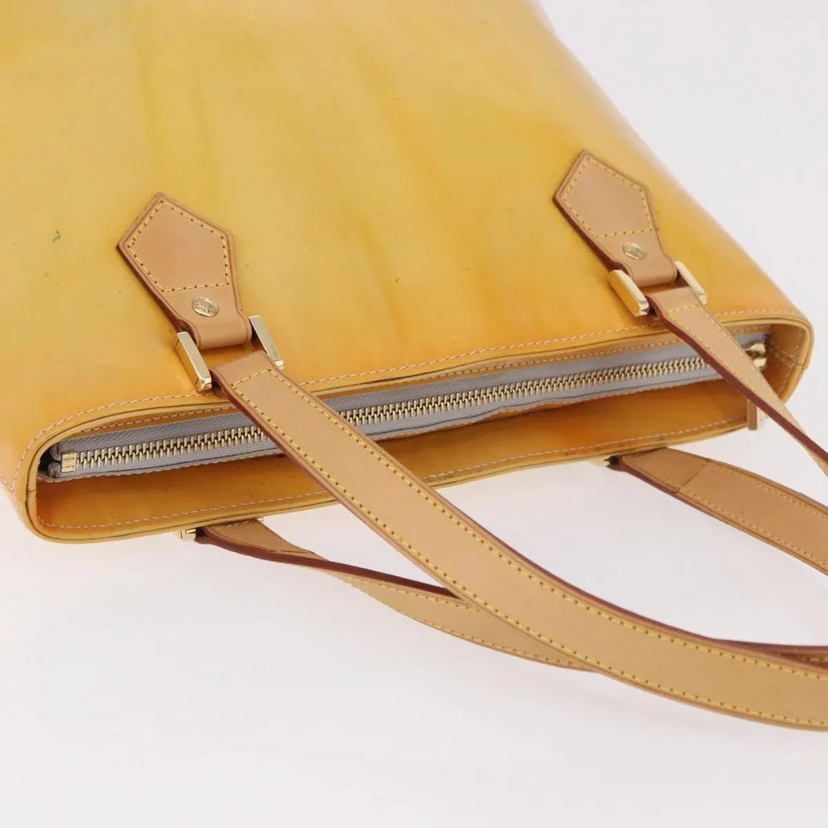 Louis Vuitton Houston Monogram Vernis, Yellow, Patent Leather, Handbag