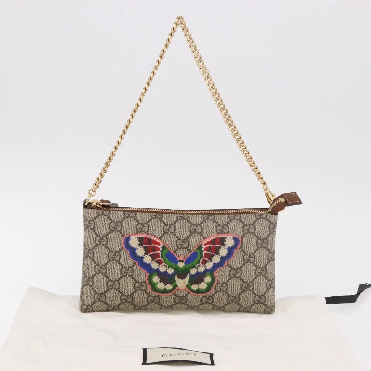 Gucci Pochette GG Canvas, Beige, PVC, Clutch