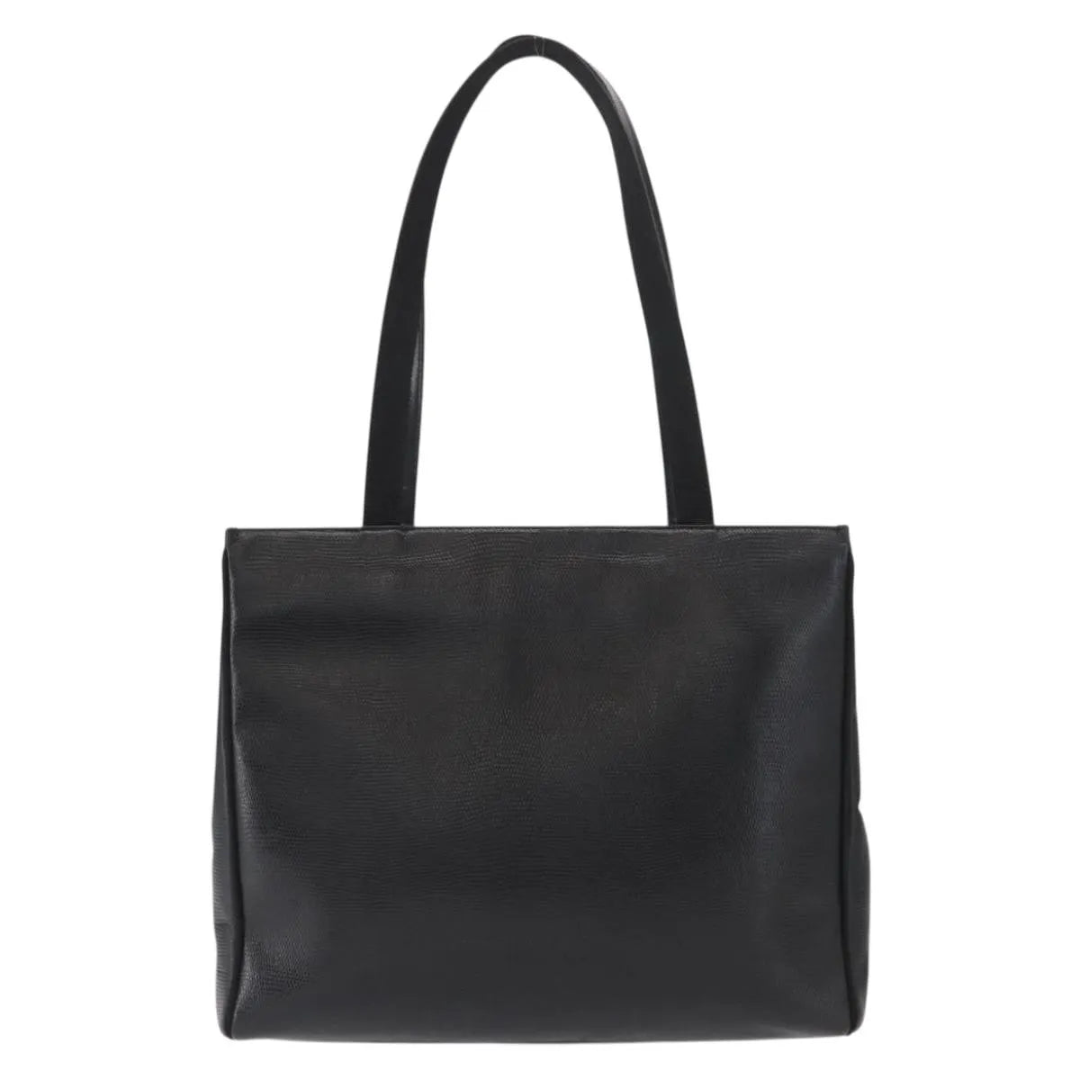 Salvatore Ferragamo Vintage Vara Bow Tote Lizard Embossed Leather, Black, Leather, Tote Bag