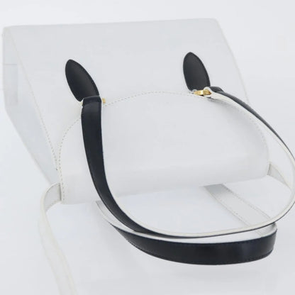 Salvatore Ferragamo Vintage Top handle Leather, White, Leather, Handbag